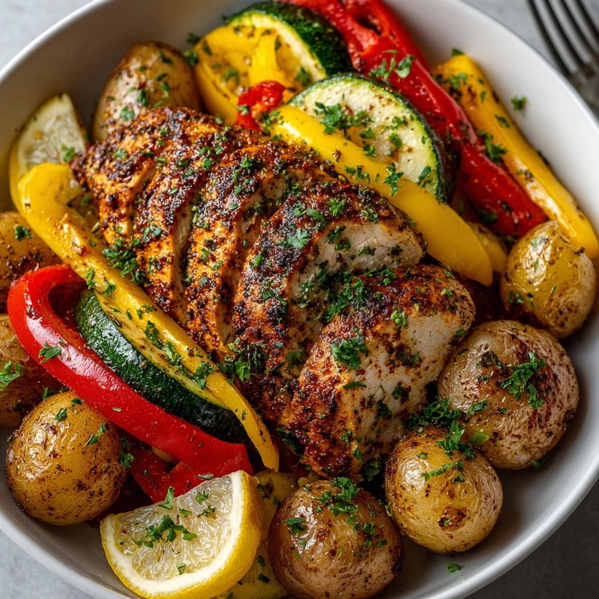 Cajun Chicken and Vegetable Foil Packets bursting with color, grilled to juicy, smoky perfection.