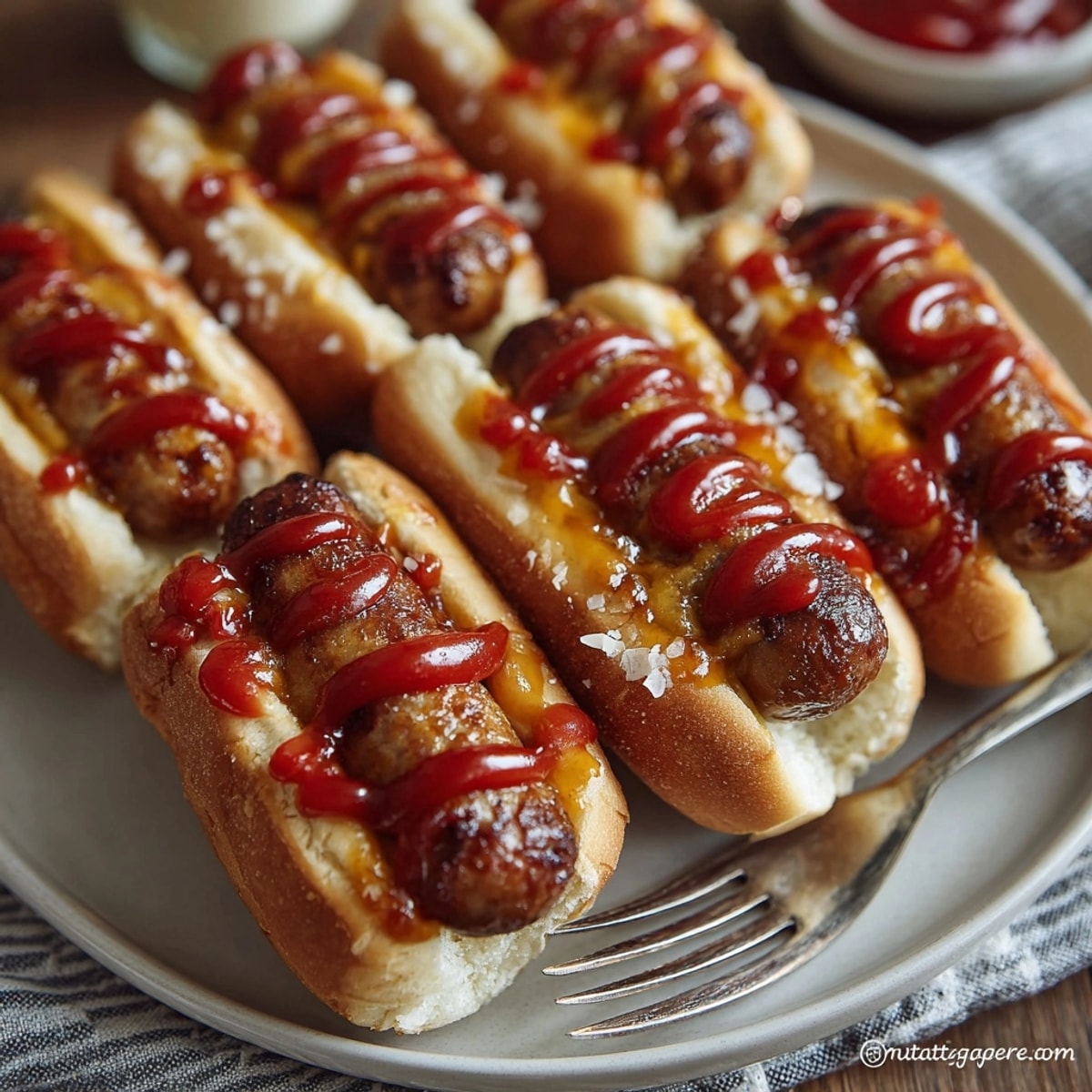 Bloody Finger Hot Dogs recipe: Ketchup-covered, savory Halloween treat with almond nails.