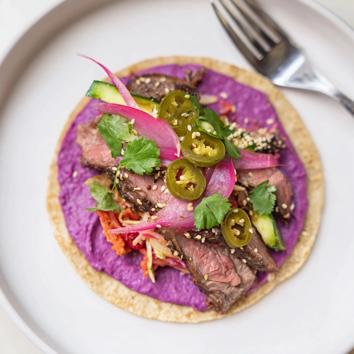 Colorful bowls of Global Street-Food Fusion Tacos featuring fresh toppings and savory protein.  
