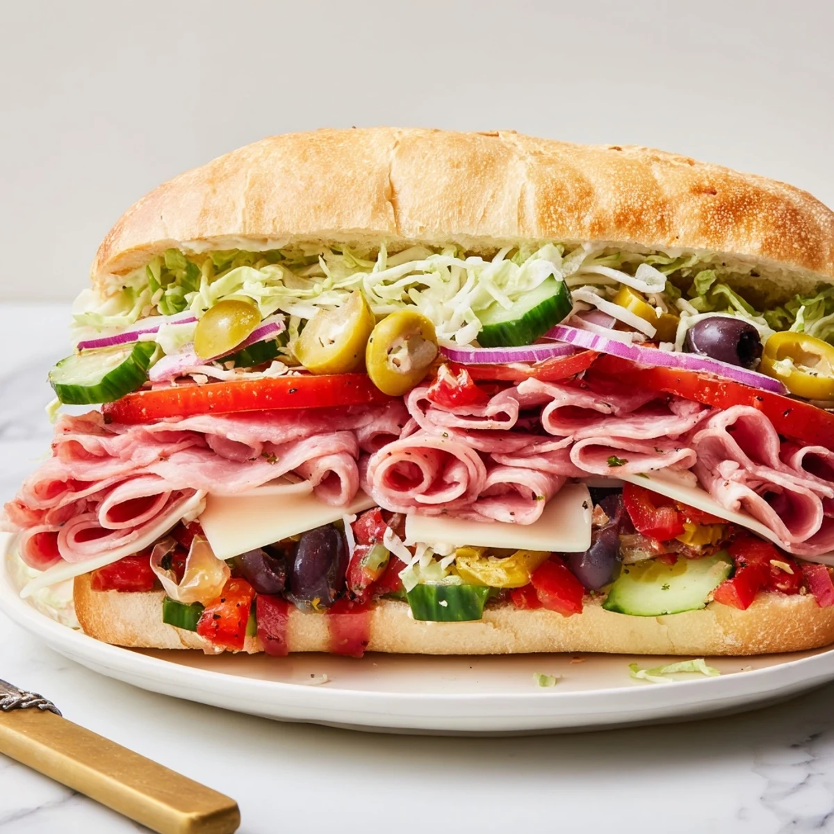 Savory Flavor Mash-Up Sandwiches drizzled with zesty dressing, perfect for lunch gatherings.  