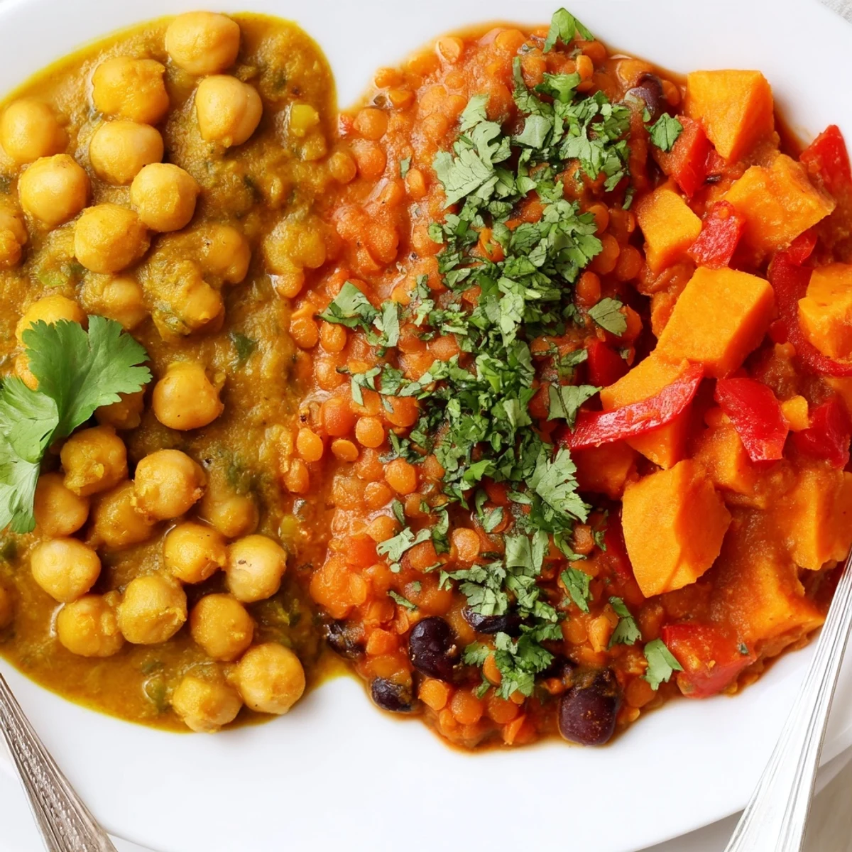 Vibrant single-pan global curries with rich spices and fresh herbs on display.  