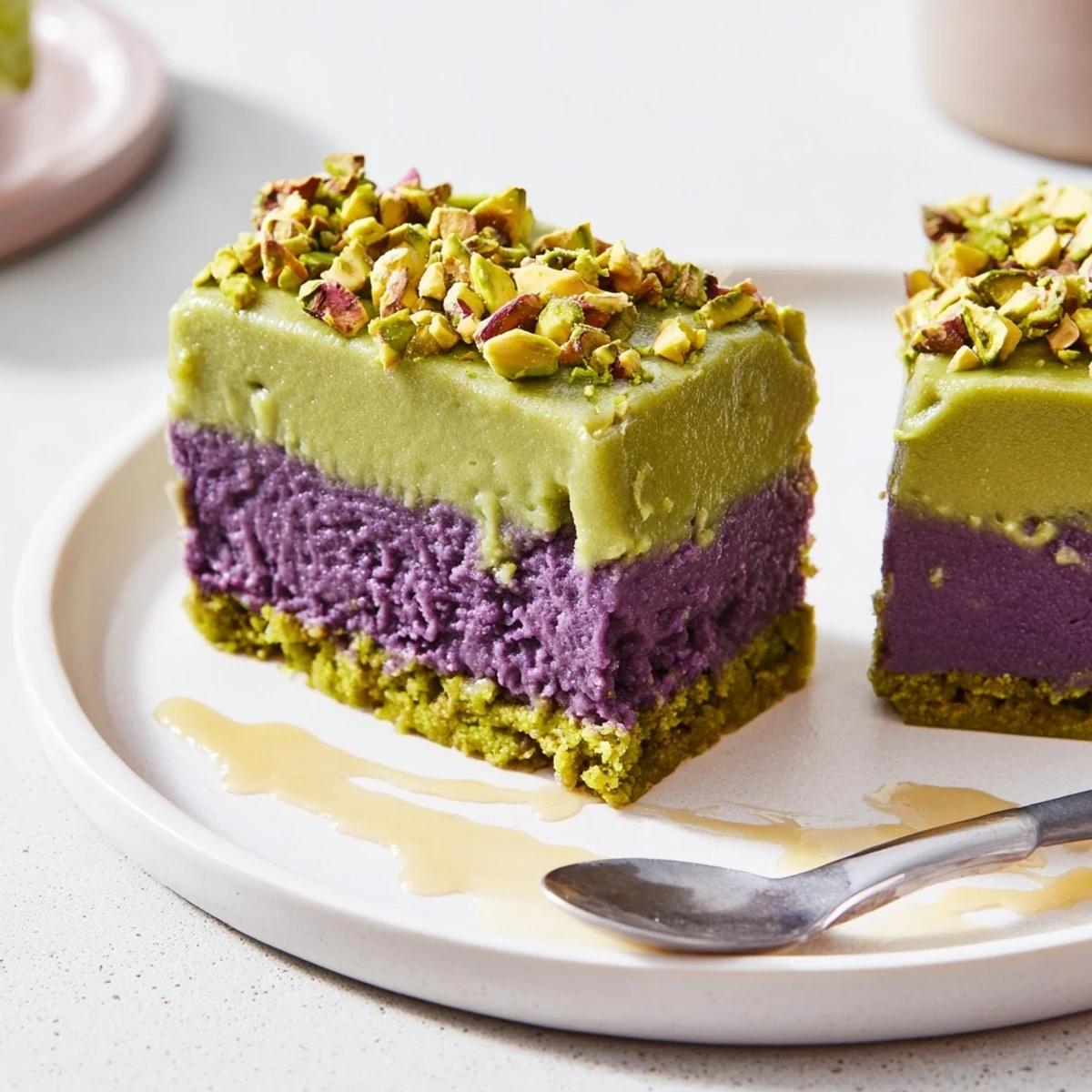 Refreshing ube & pistachio ice cream bars ideal for gatherings and warm days.