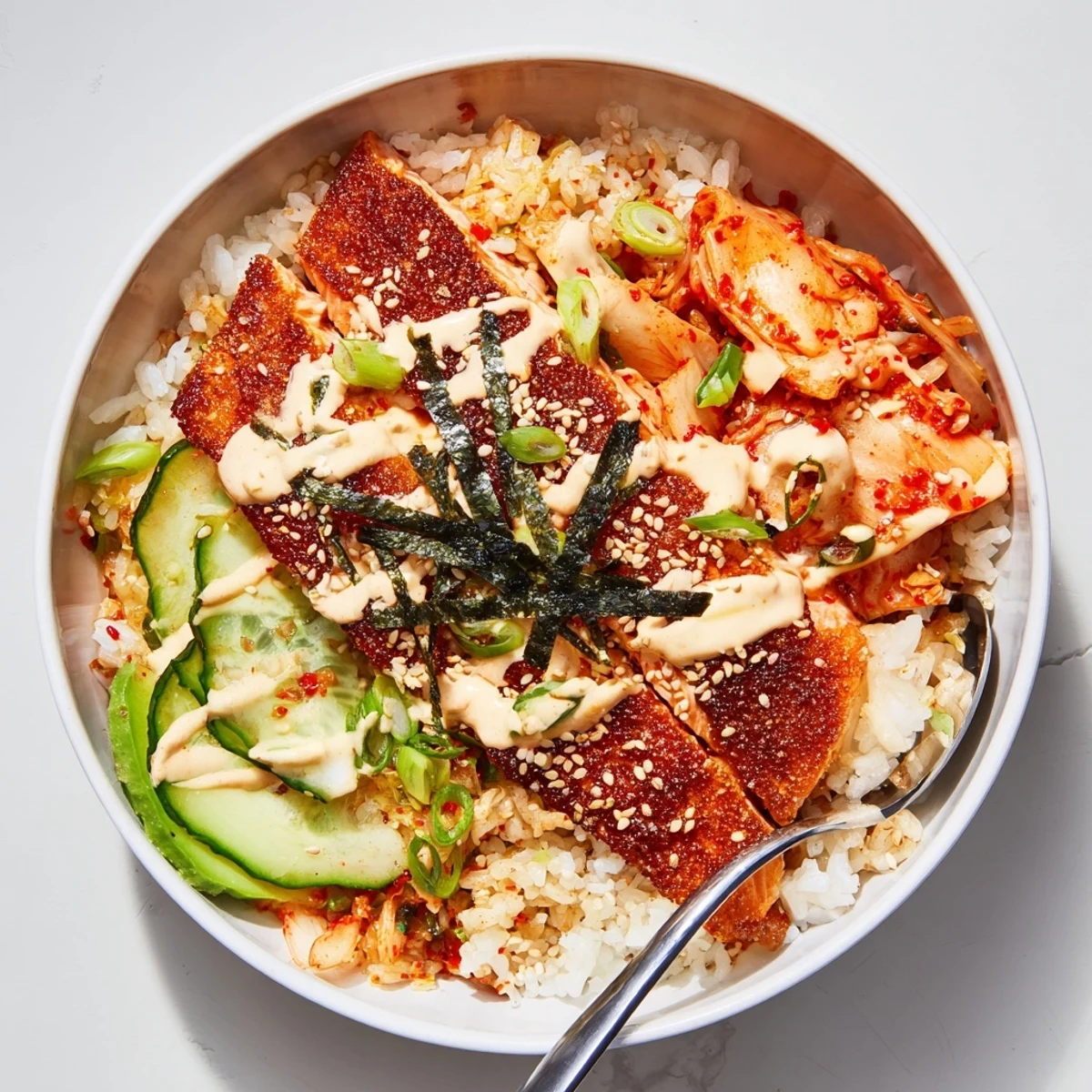 Crispy Salmon Rice Bowl