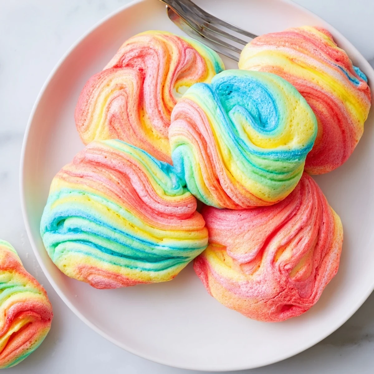 Colorful, airy cloud bread with a delightful texture, ideal for festive gatherings.  