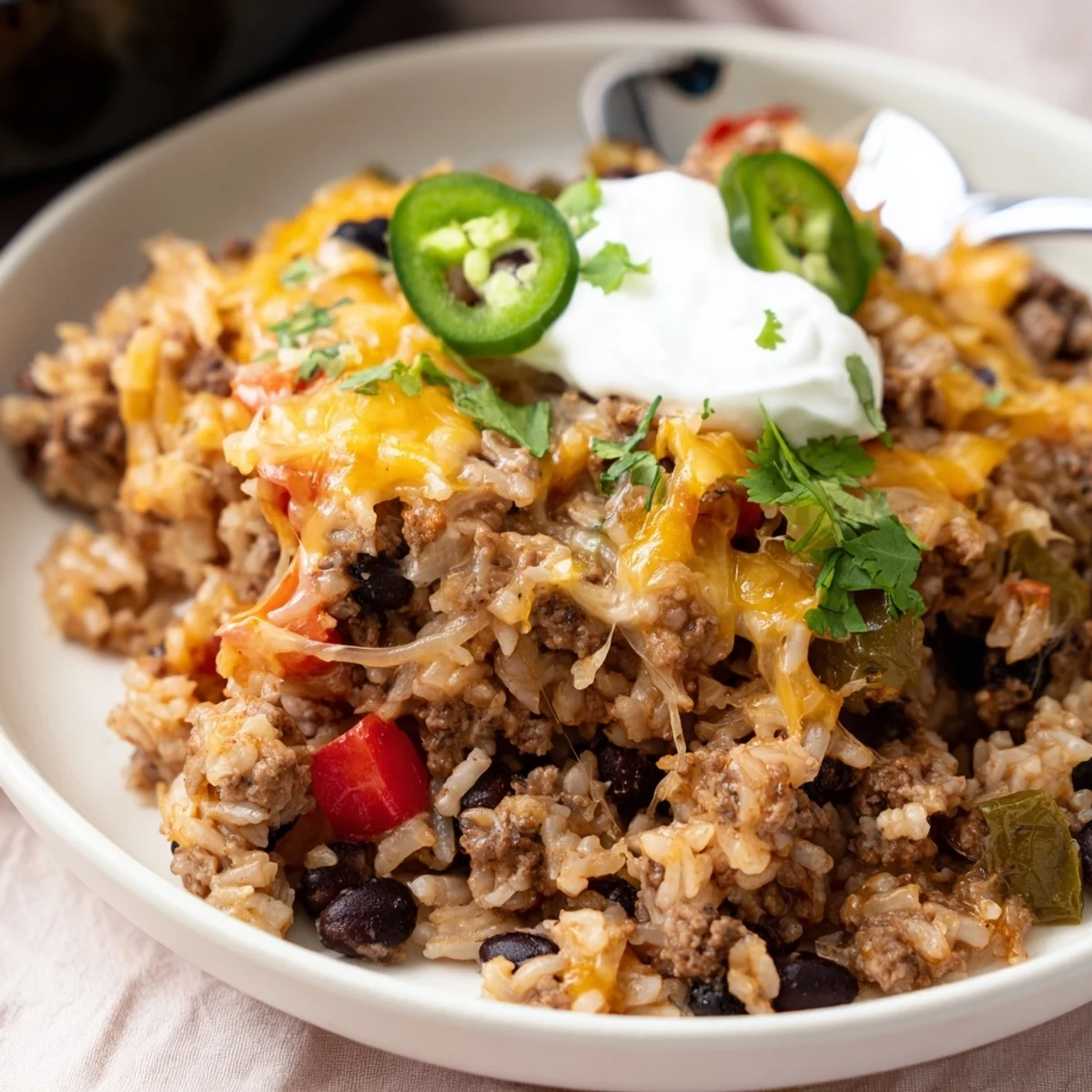 Tex-Mex Beef Rice Casserole