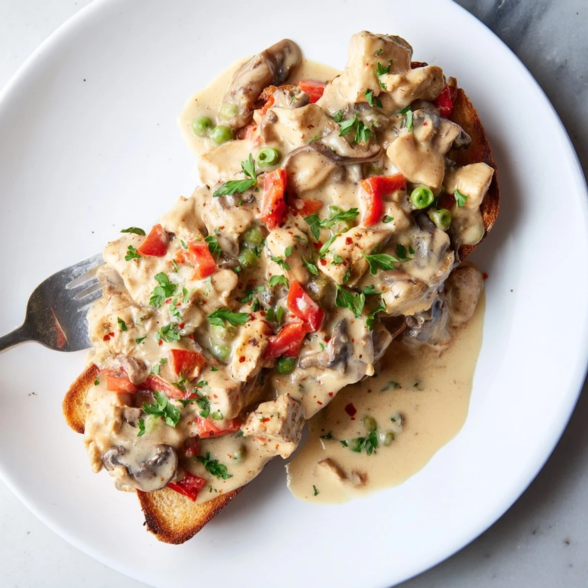 Chicken à la King Toast