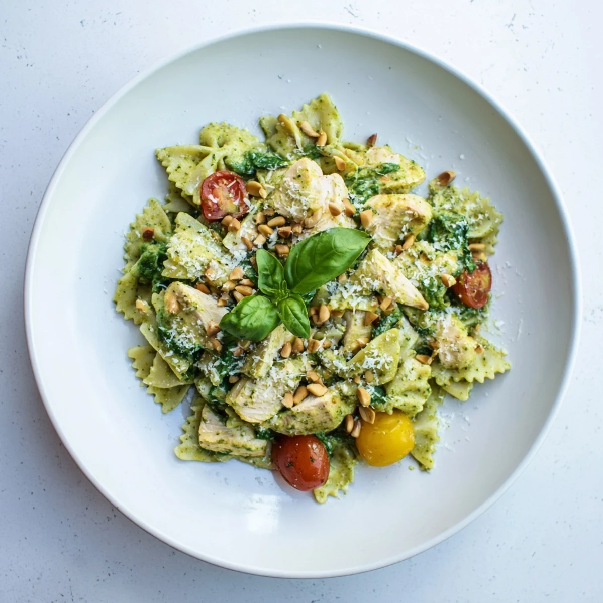Pesto Chicken Bowtie Pasta