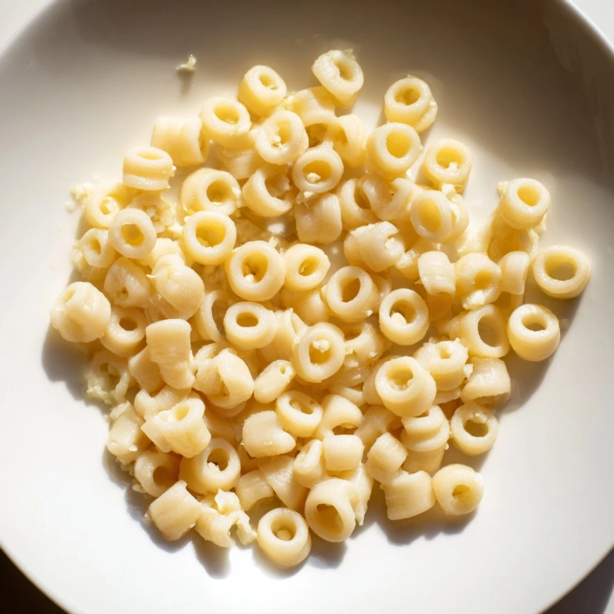 Golden 3-Ingredient Butter & Garlic Ditalini, boasting perfectly cooked pasta in a rich, buttery garlic sauce.