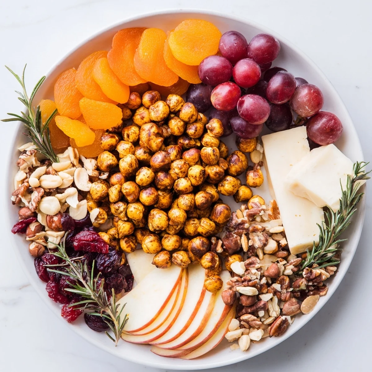 Squirrels Acorn Hoard Platter: a vibrant autumn appetizer, featuring golden roasted acorns and tasty, colorful treats.