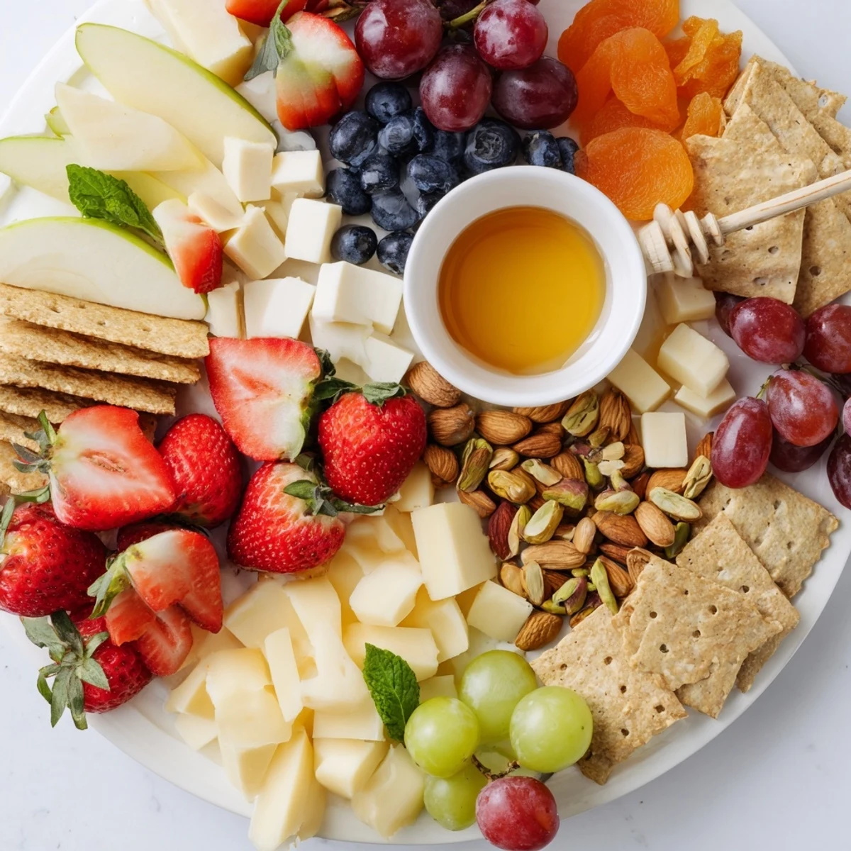 A tempting image of a beautifully arranged Bears Honey Pot Board, perfect for a cheerful gathering or brunch.