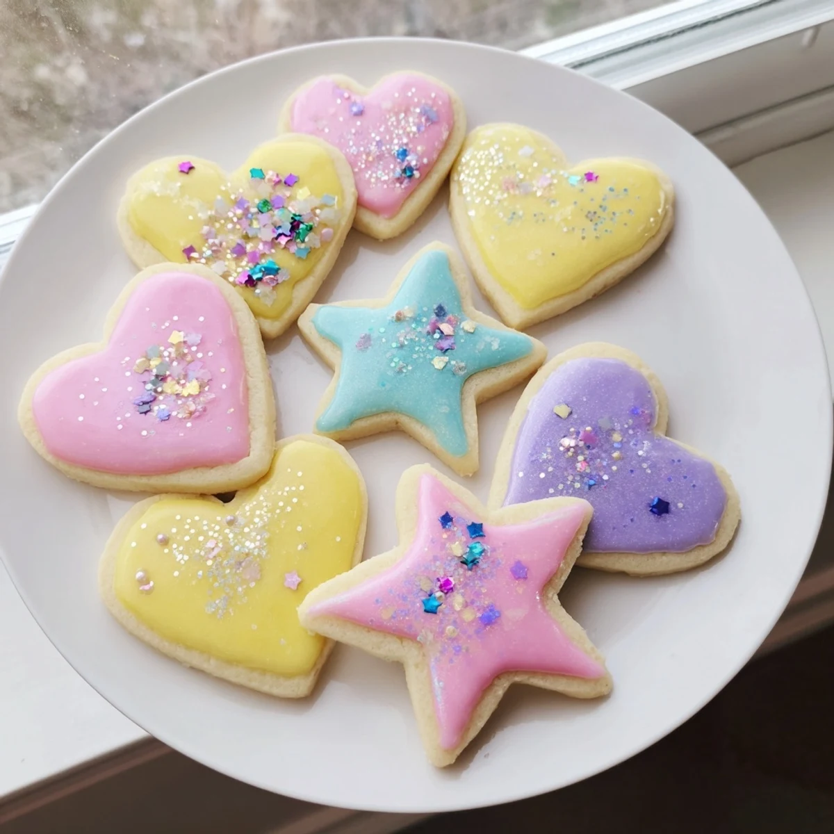 Golden-baked Princess Palace Heart & Star Treats piled high, ready to brighten a magical celebration.