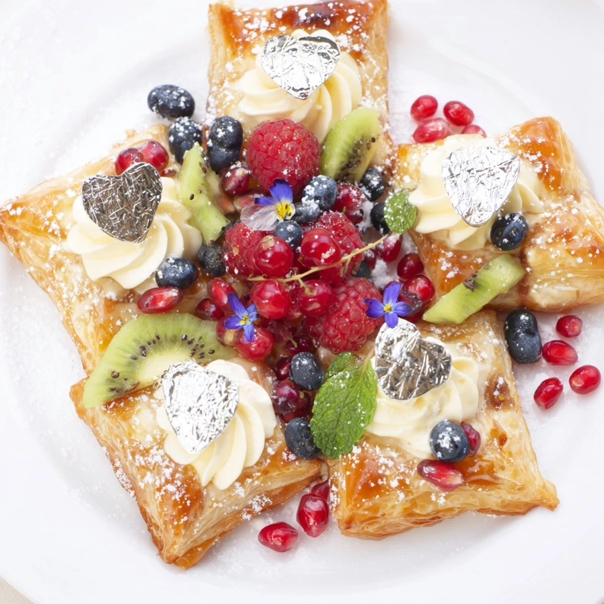 Elegant Luxury Diamond Engagement Platter with jewel-like fruits and delicate pastries.