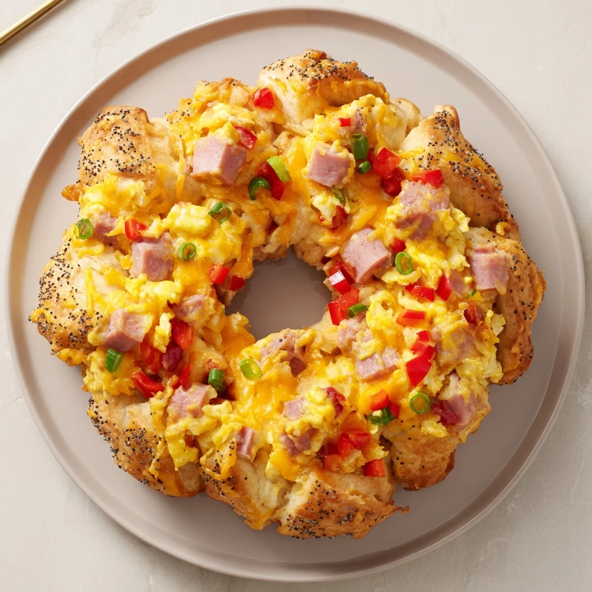 Wreath-Shaped Egg Ham Bake