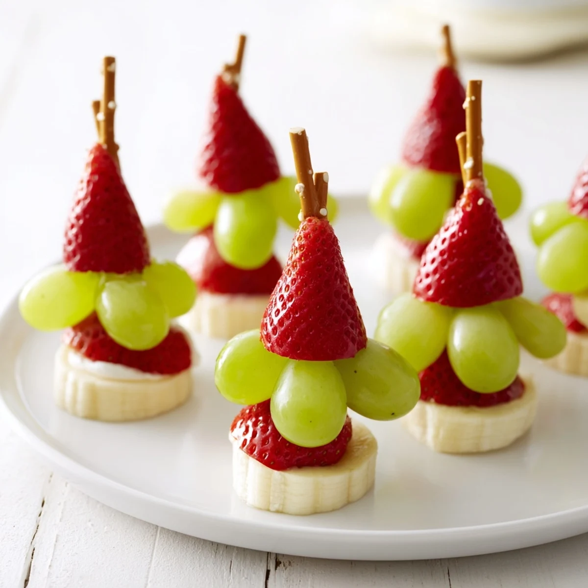 Elf Hat Strawberry Skewers