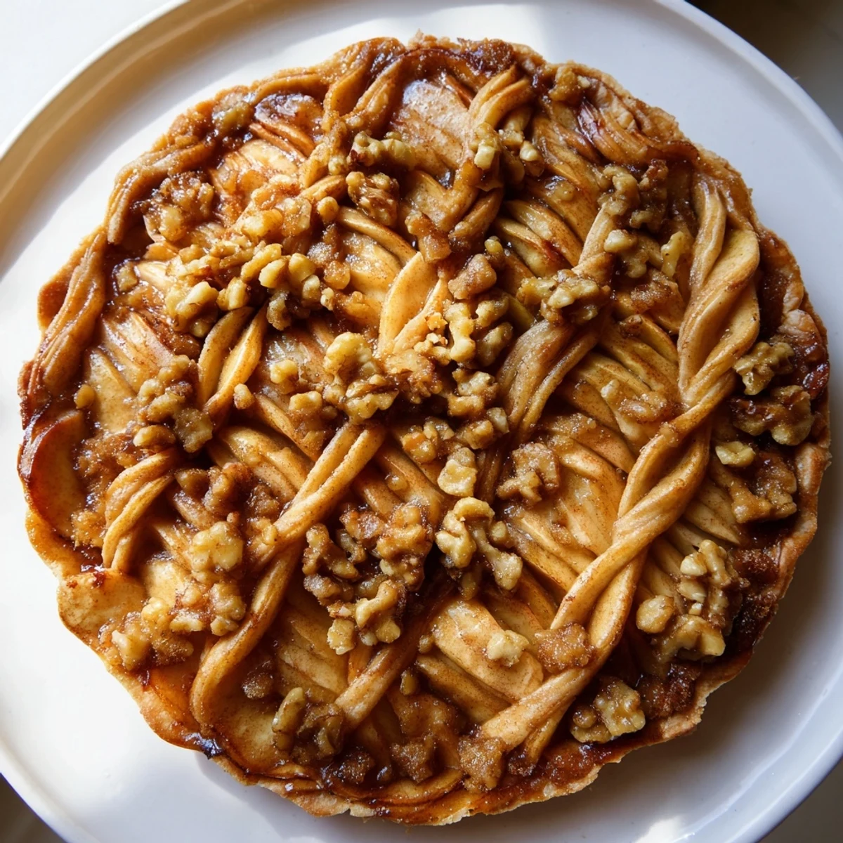 Imagine the crisp edges of the lattice of The Lattice Orchard with golden-brown, caramelized apples.