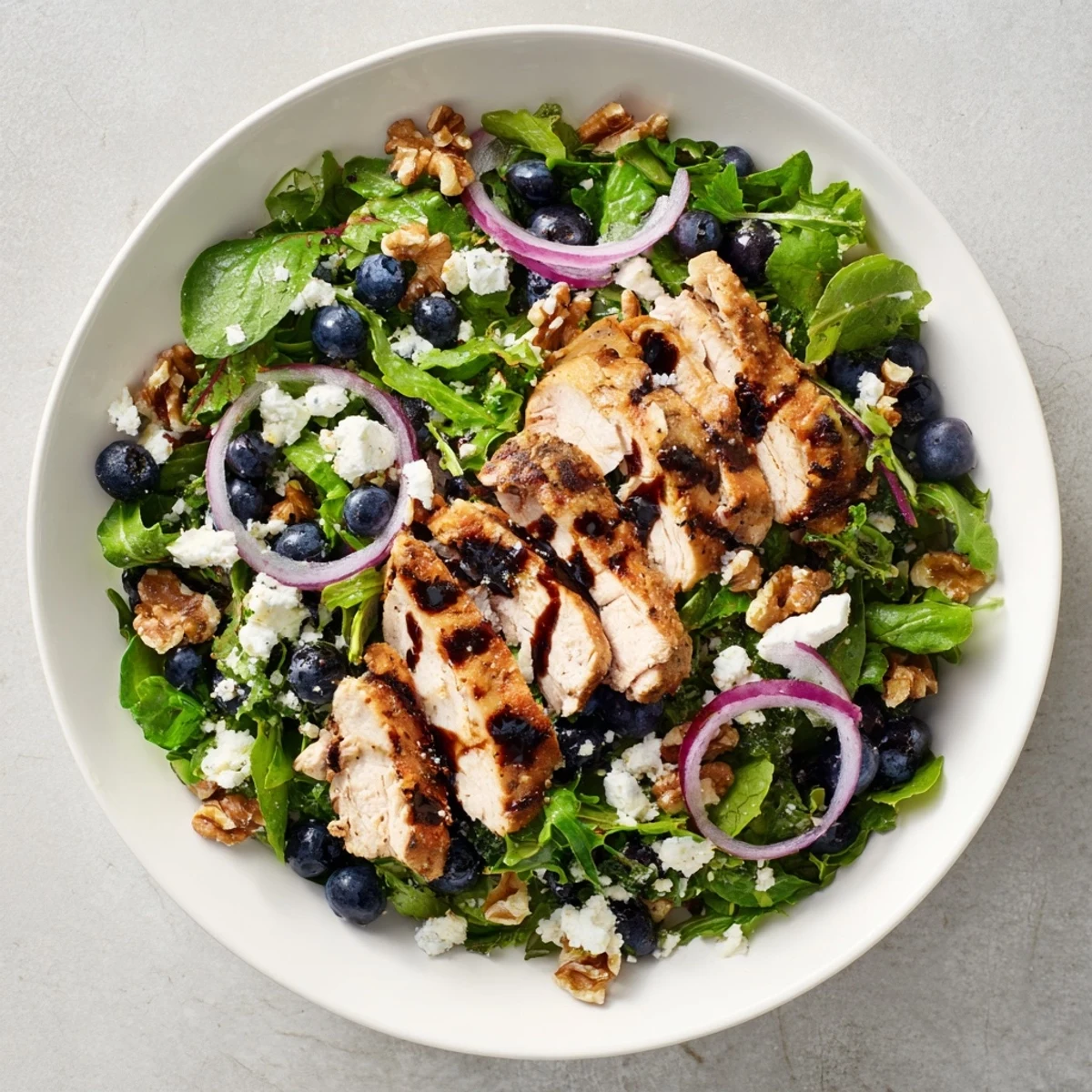 Blueberry Goat Cheese Chicken Salad, overflowing with vibrant colors and fresh ingredients.