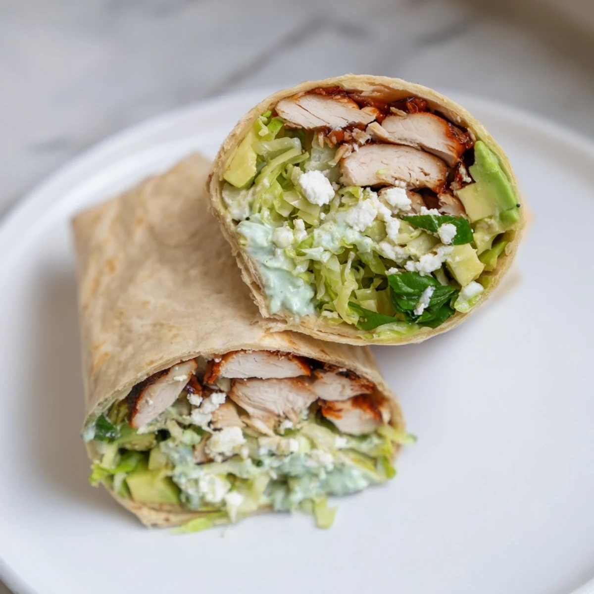 Green Goddess Chicken Wraps