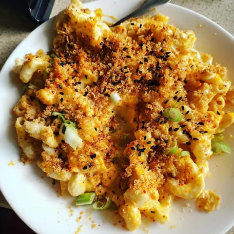 Spicy Kimchi Mac Cheese