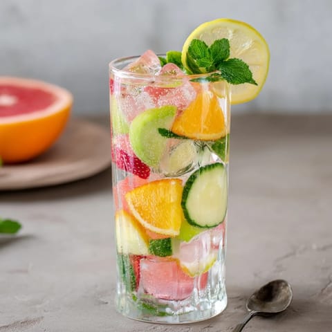 Hydrating and colorful water-based mocktails bursting with summer flavors and ice.  