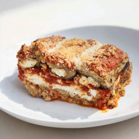 Eggplant Parmesan Lasagna Dish