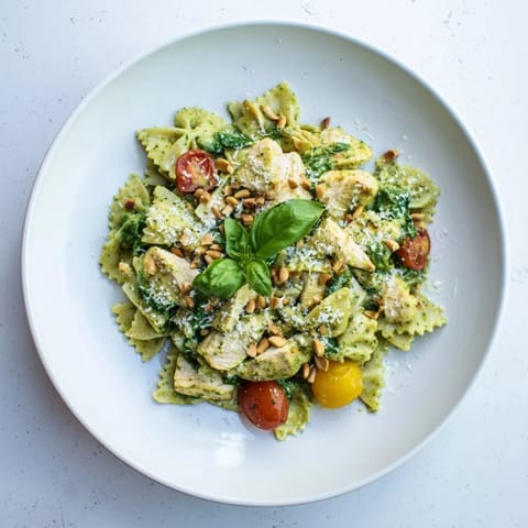 Pesto Chicken Bowtie Pasta
