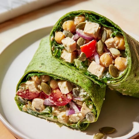 High-Protein Chickenless Wrap