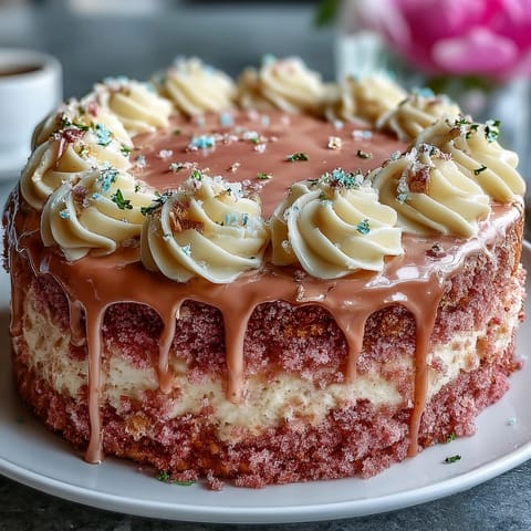 Bridal Shower Rosé Velvet Cake