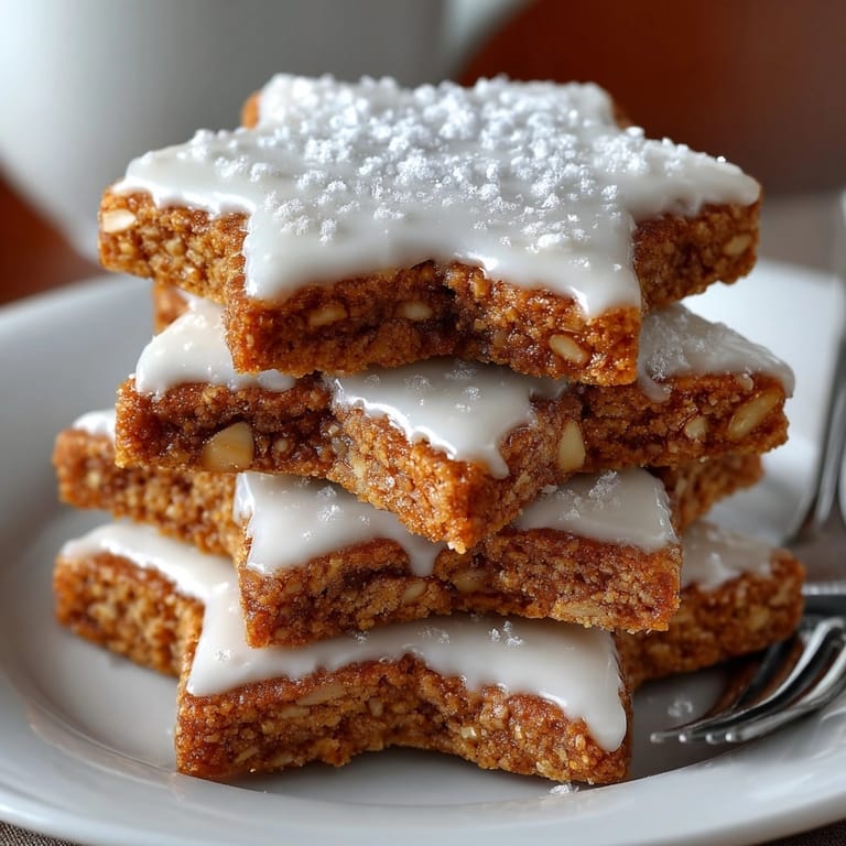 Freshly baked Cinnamon Star Cookies Glaze with a crisp texture, ready for festive gifting.