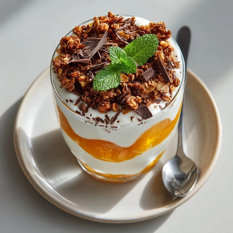 Bright and colorful Cherry-Coded Sunrise Parfait; a delicious, healthy, ready-to-eat breakfast treat.