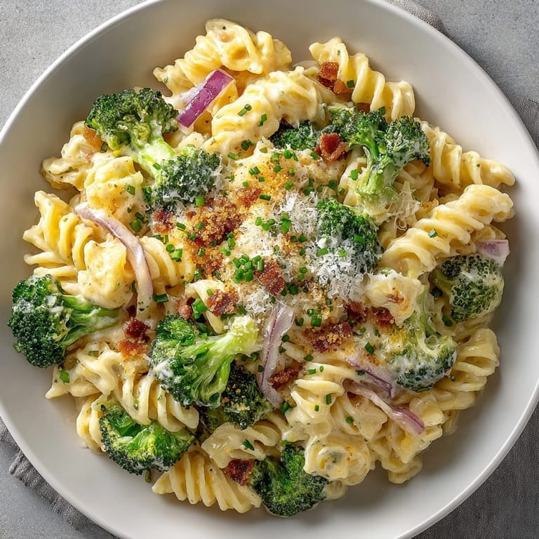 Hearty Witch Night Broccoli Cheddar Pasta, served in a bowl, a perfect vegetarian comfort food dinner.