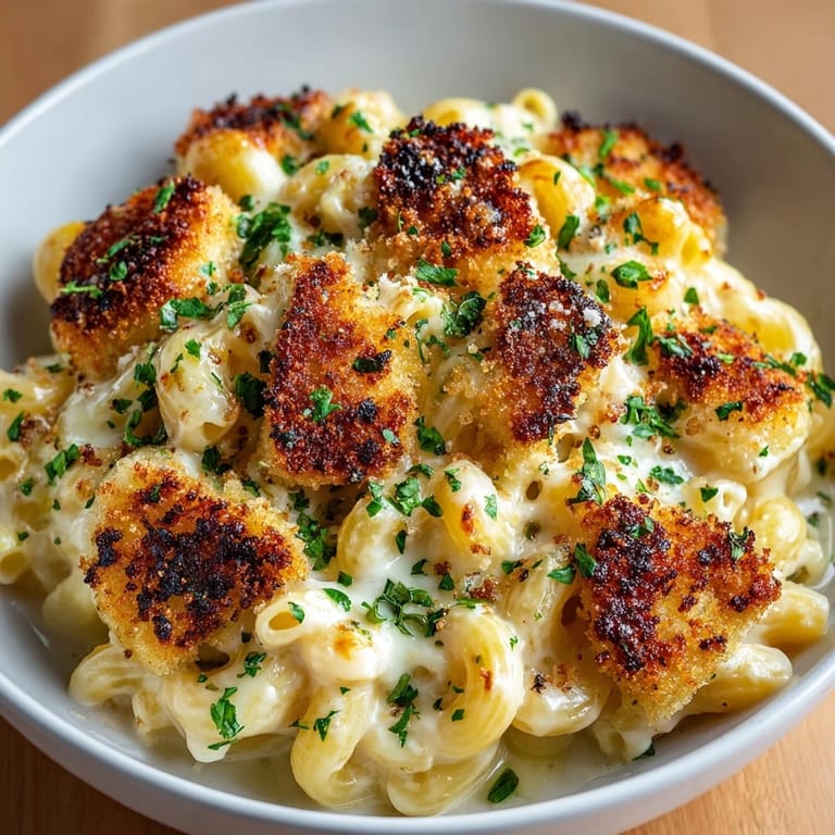 Creamy Truffle Mac & Cheese glistens; nutty Gruyere, sharp cheddar, and truffle oil scent.