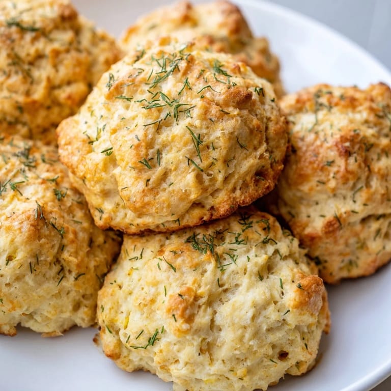Warm, golden Wacky Pickle Soda Drop Biscuits with a tangy pickle surprise inside.  
