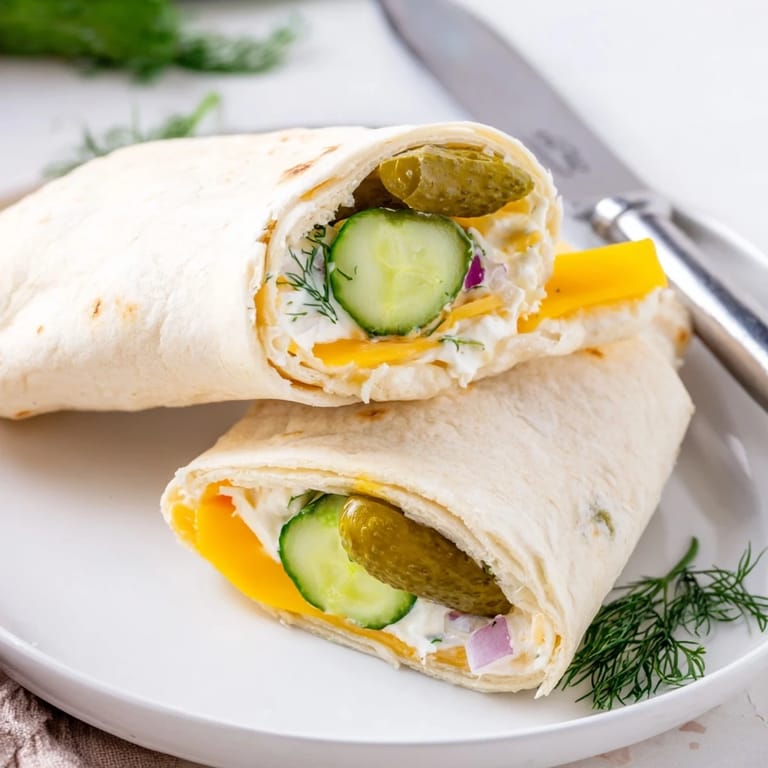 Flavorful Pickle-in-a-Blanket appetizer featuring dill pickles and savory cheese delights.