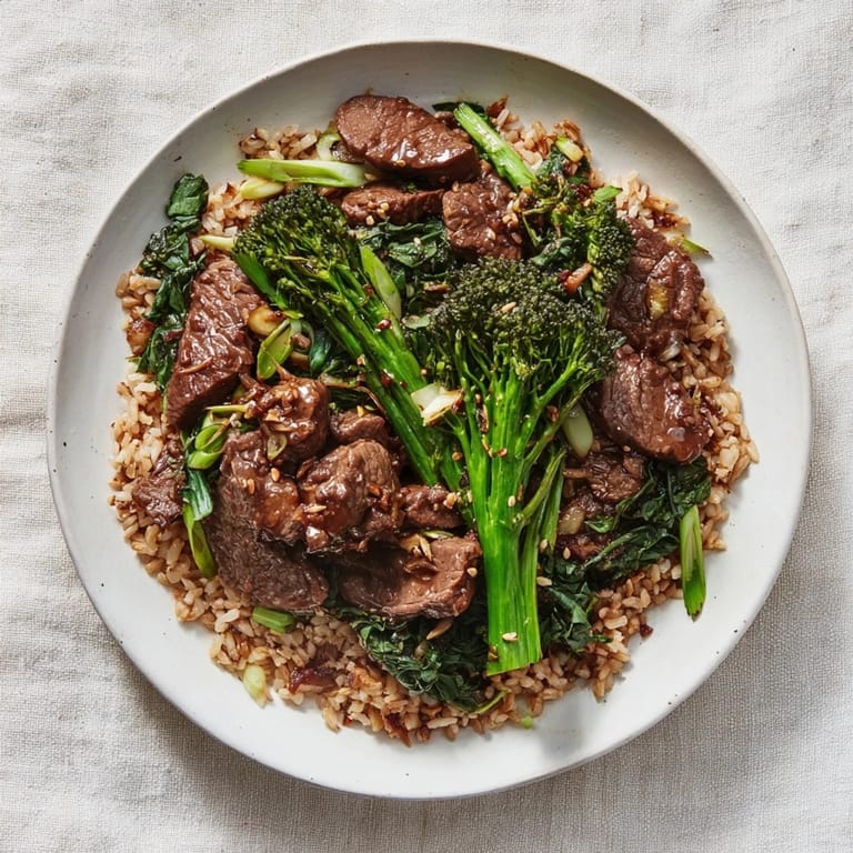 Enjoy a warm bowl of Slow-Cooker Beef & Broccoli: comforting, slow-cooked beef with vibrant broccoli.