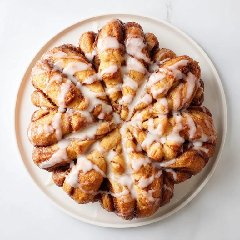 Golden-baked Cinnamon Roll Pull-Apart Snowflake, a visually stunning treat perfect for sharing this winter.