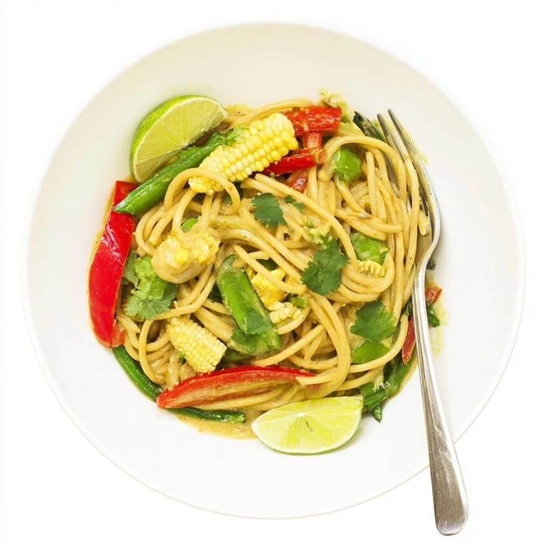 Imagine the texture: Tender pasta coated in luscious, aromatic Thai Curry Pasta sauce.