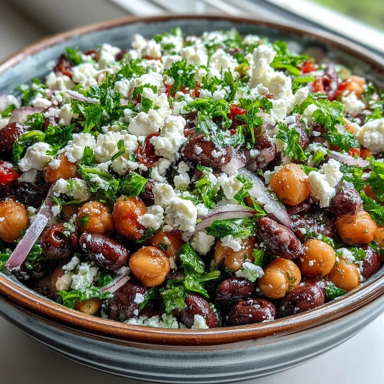 Mediterranean-style Divorce Salad served with fresh parsley and a tangy red wine vinaigrette, perfect for meal prep.