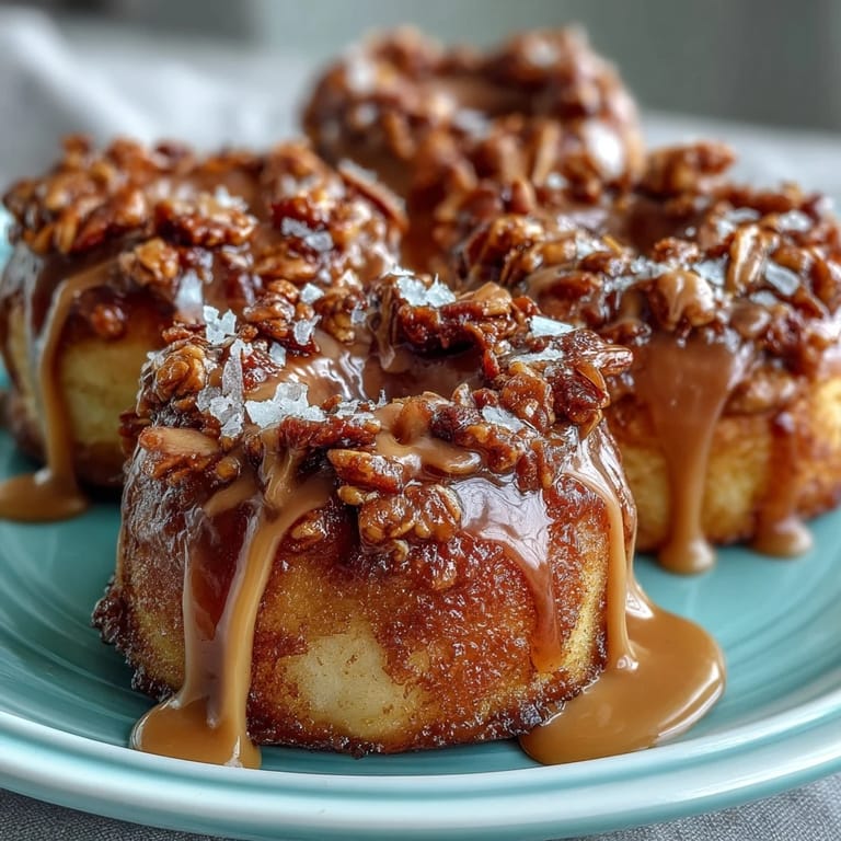Wholesome Candy Apple Slices with Peanut Butter Drizzle and Granola: Sweet apple rounds coated in smooth peanut butter, sprinkled with crunchy granola, and drizzled with a touch of honey for a delightful, healthy dessert.