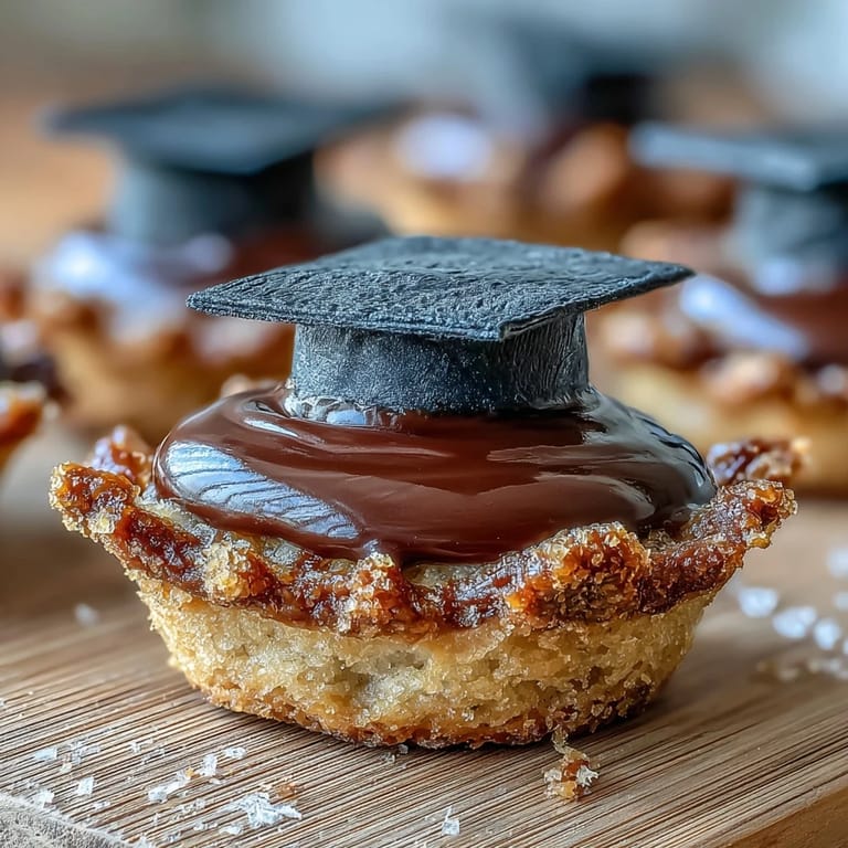 Delight in these easy graduation cookies decorated with fondant mortarboard hats, ideal for celebrating academic achievements.